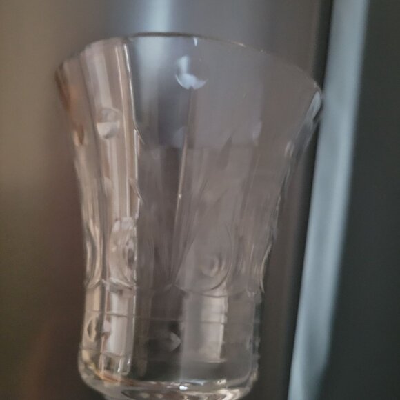 Set Of 6 Heisey Vintage Etched Crystal Stemmed Glasses Danish Princess? - Picture 5 of 11